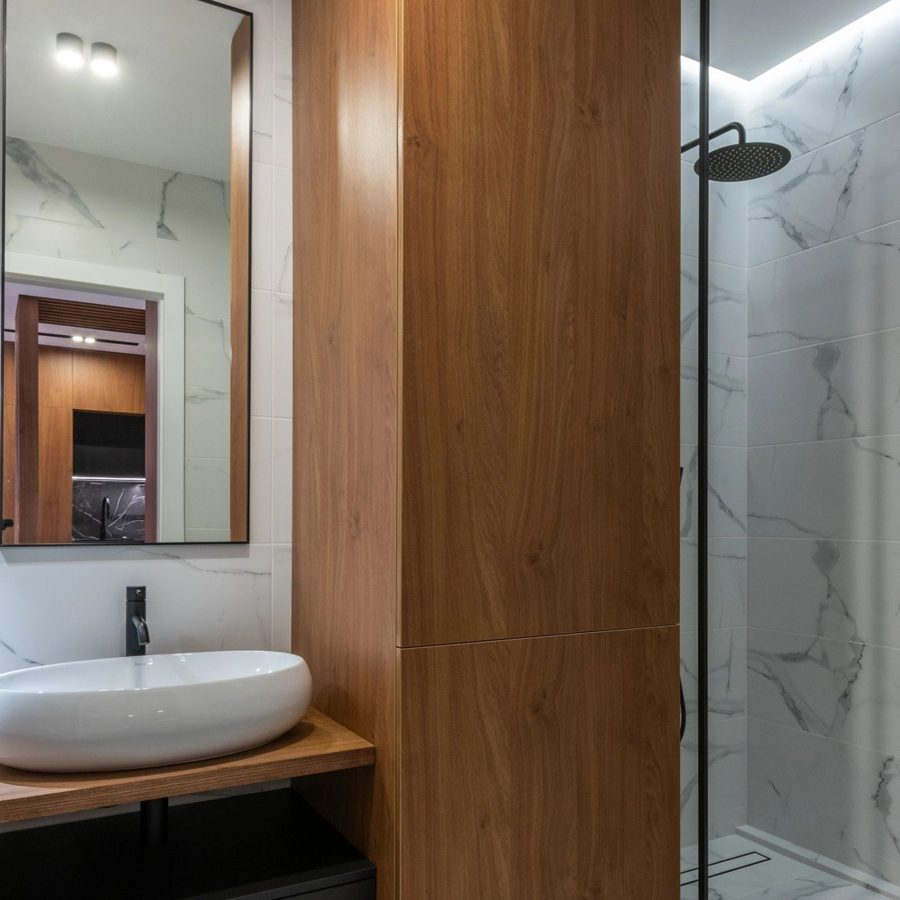 Salle de bain en construction neuve